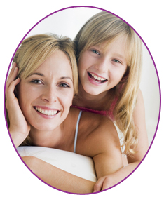 stock photo mother and daughter relaxing